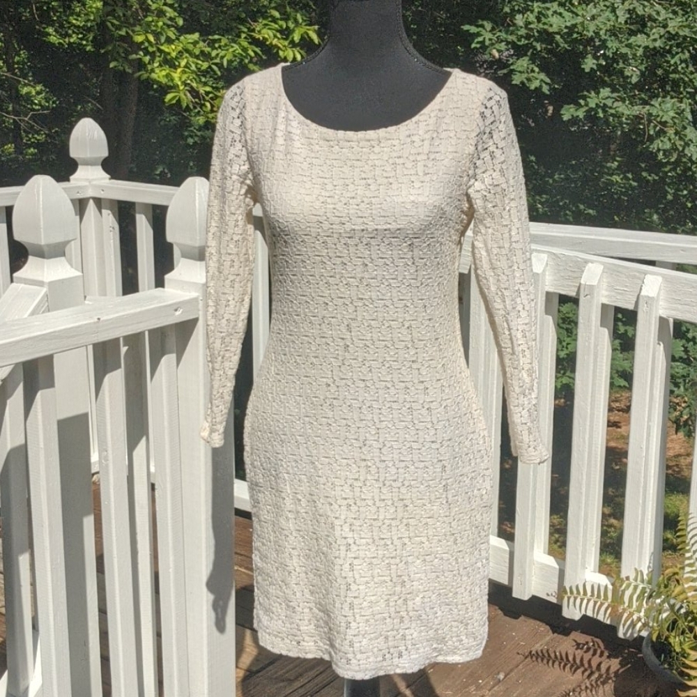 Banana Republic Women's Dress Ivory Lace Dress size 4